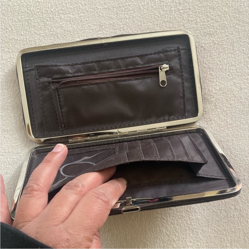 Leather Animal Hides Print Wallet Wristlet 5”X 9” - Picture 2 of 5